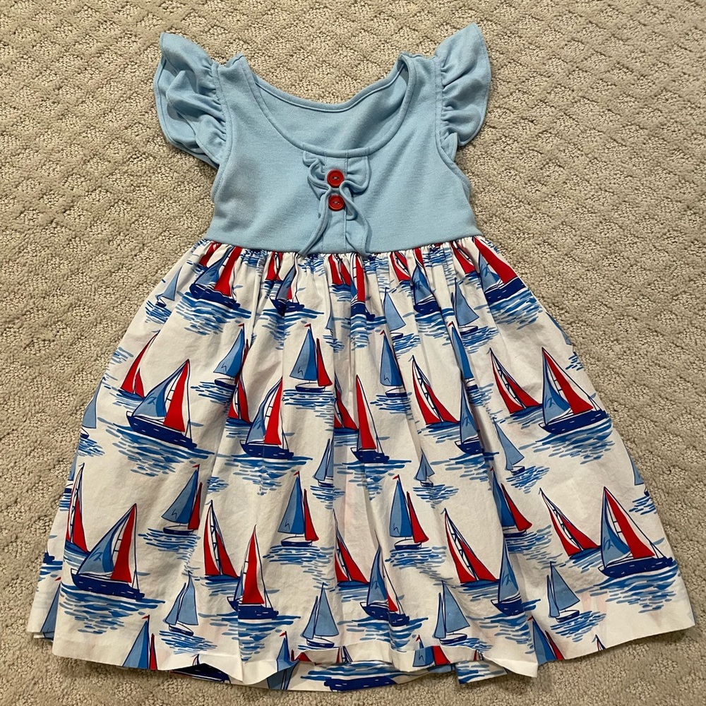Girls Sailboat Summer Dress